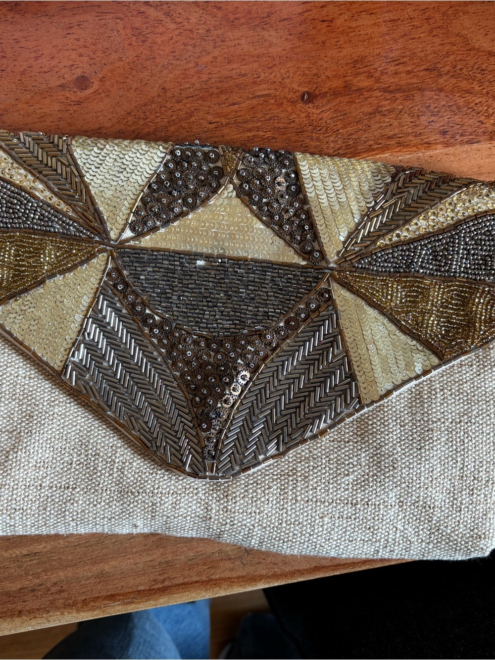 Sfera Femme Beaded Art Deco Envelope Clutch